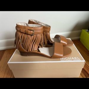 Michael Kors Brown Leather Sandals; Brand New; 7.5